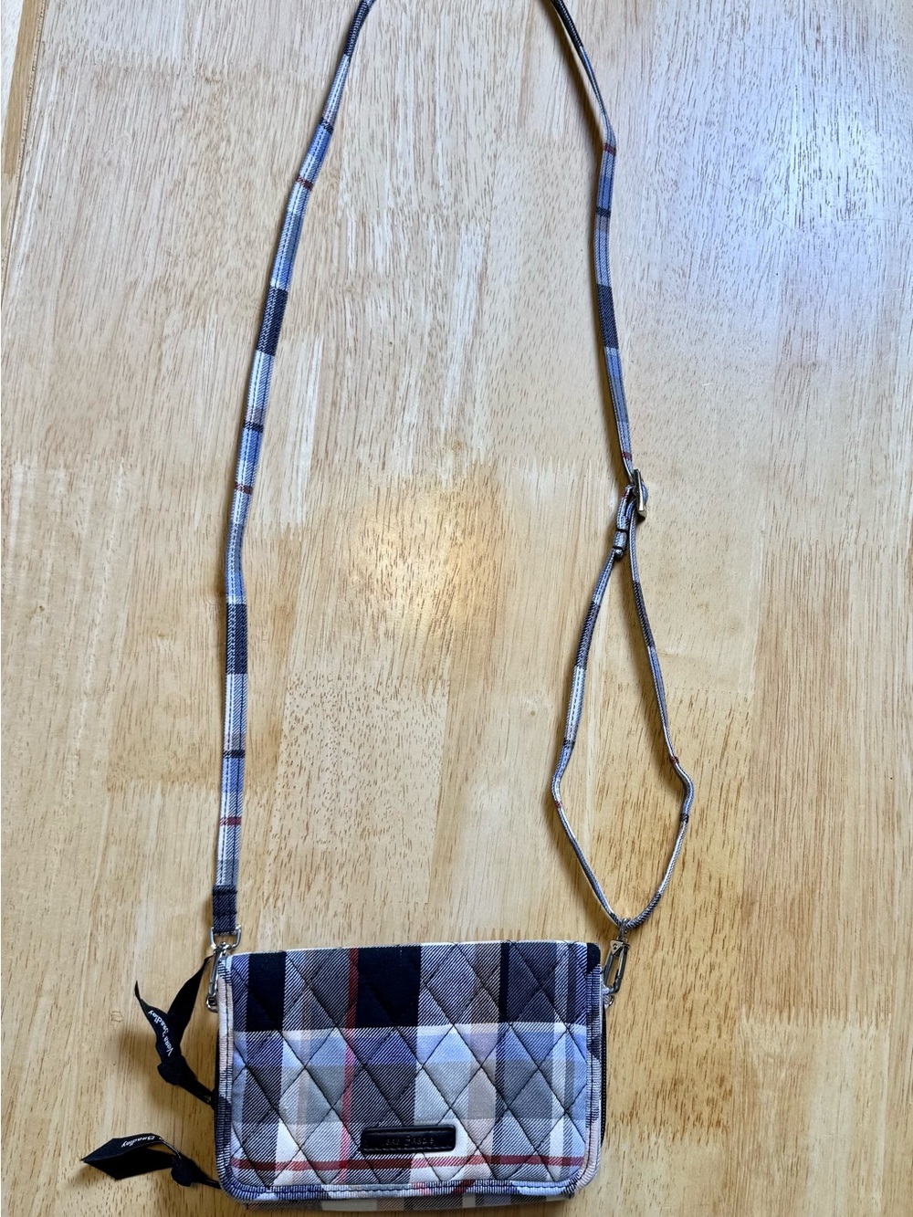 Vera Bradley Perfectly Plaid RFID 3-in-1 Crossbody Wallet Bag NWOT